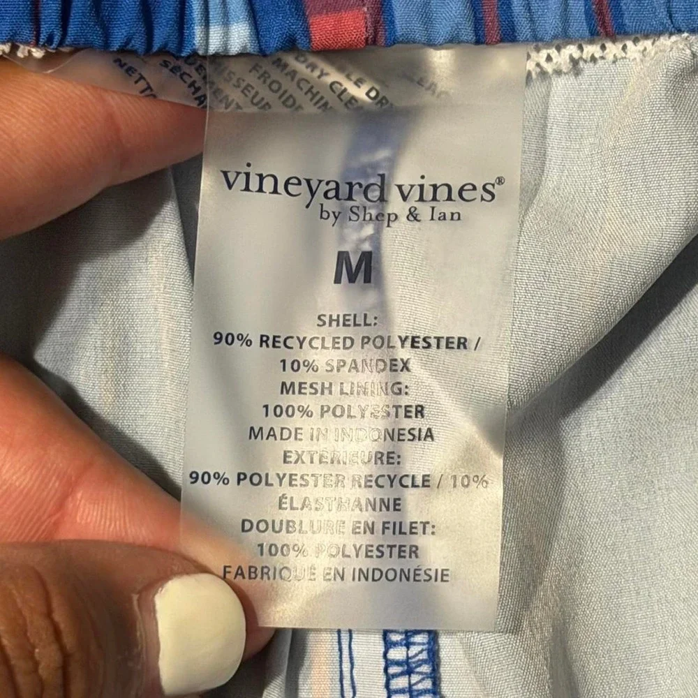 Vineyard Vines Plaid Chappy Swim Trunks Size M Preppy Outdoor Vacation